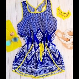 Neon Blue Romper